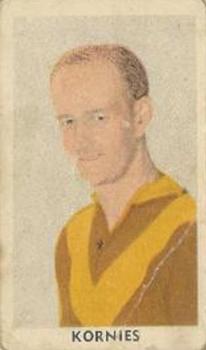 1949 Kornies Victorian Footballers #1 Alec Albiston Front